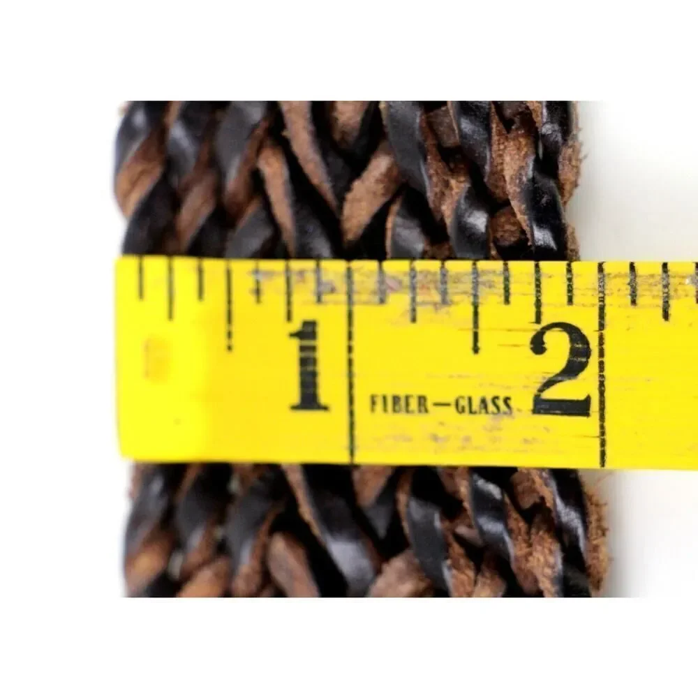 Ralph Lauren BRAIDED BROWN GENUINE LEATHER 2